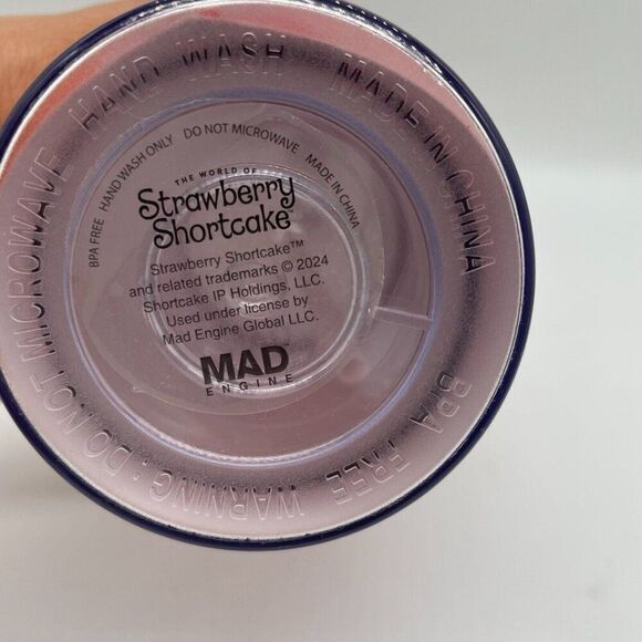 New Strawberry Shortcake Tumbler Life Delicious 20oz‎ Red Cat Cup Straw Topper - Picture 4 of 4